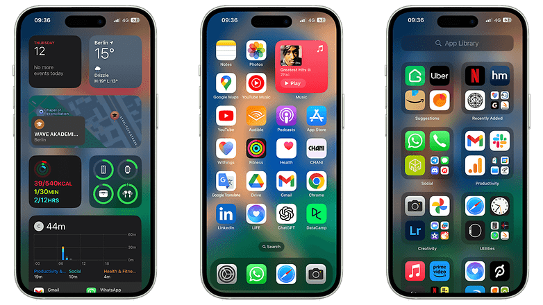 Screenshots of the iOS 17 running on the iPhone 15 Screenshots of the iOS 17 running on the iPhone 15