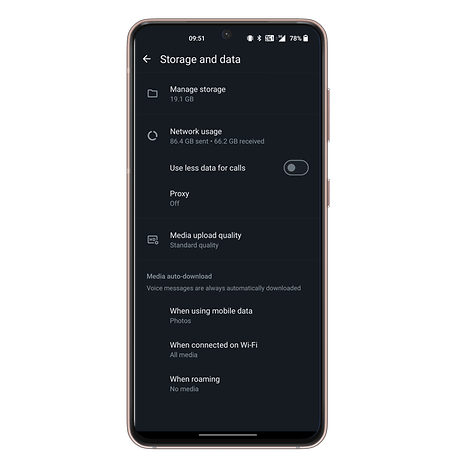 Enable HD quality photos in WhatsApp.