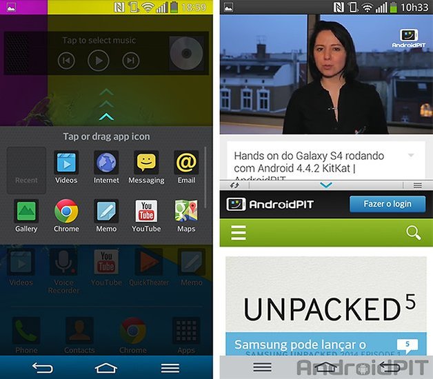LG G flex multijanelas