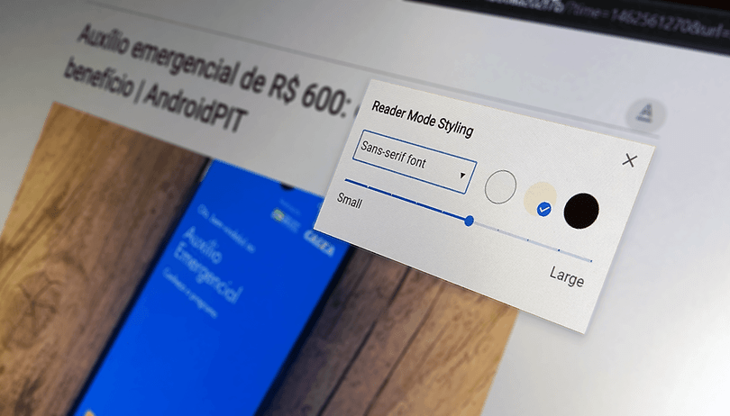Como ativar o modo leitura escondido no Chrome para PC IMG 2628