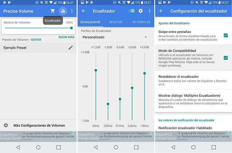 AndroiPIT precise volume ecualizador