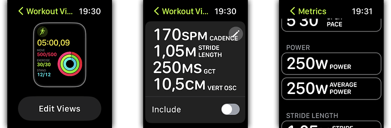 Sur l'Apple Watch Ultra, vous pouvez définir quelles informations sont affichées à l'écran et pour quelle séance d'entraînement Apple Watch Ultra