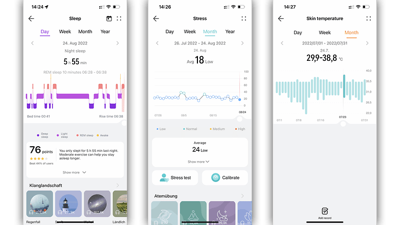Die Huawei Watch GT3 Pro kämpft mit der gleichen Herausforderung wie viele Fitness-Smartwatches: Was stellt man jetzt mit all den Daten an? Screenshots: Huawei Health mit Watch GT3 Pro