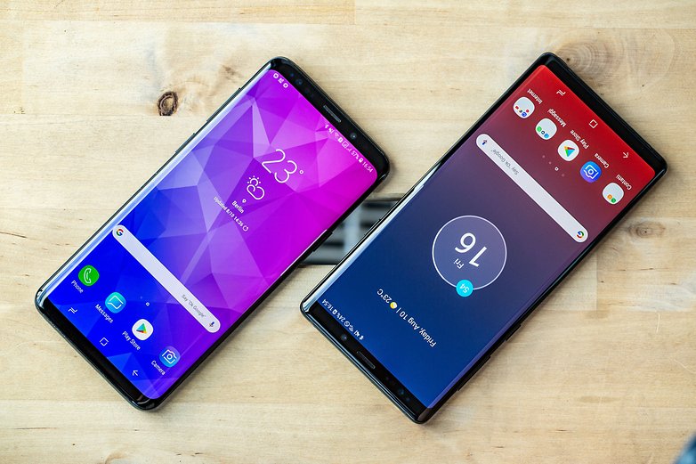 AndroidPIT samsung galaxy note 9 vs s9 plus front