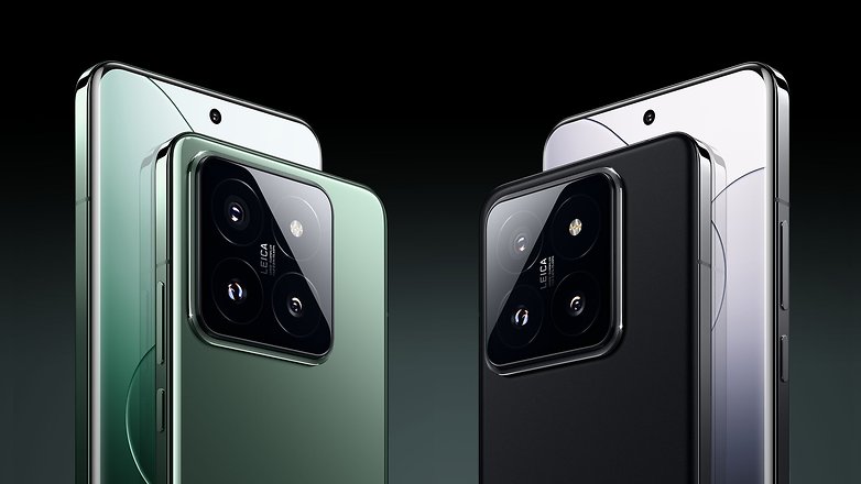 Xiaomi 14 und Xiaomi 14 Pro von vorne und hinten Xiaomi 14 und Xiaomi 14 Pro von vorne und hinten