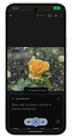 Capture d'écran de l'application Gemini Nano sur le Google Pixel 9 Pro XL.