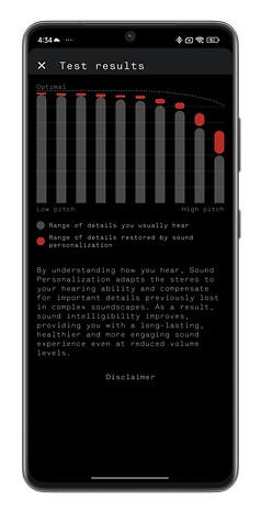 Nothing X: App-Screenshots