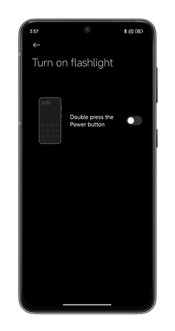 HyperOS screenshots showing how to have an action button like the iPhone 15.