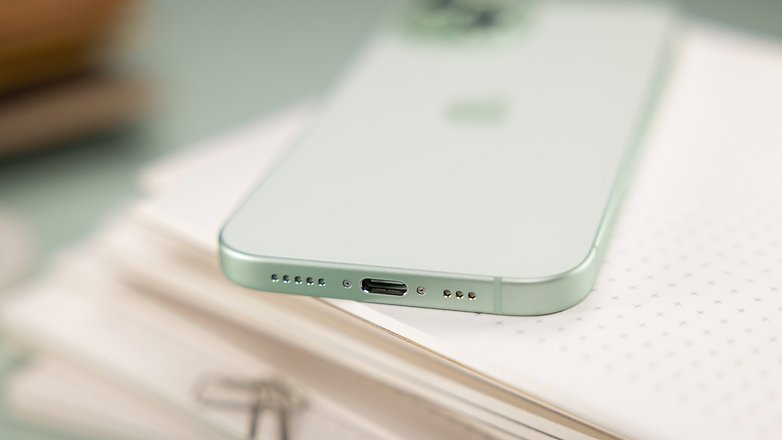 Apple iPhone 15 USB-C port in detail Apple iPhone 15 USB-C port in detail