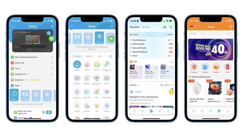 Die Smart-Home-App von Govee auf Screenshots Die Smart-Home-App von Govee auf Screenshots
