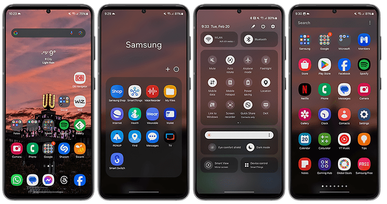 Une capture d'écran de One UI 6 montrant la disposition des applications Une capture d'écran de One UI 6 montrant la disposition des applications