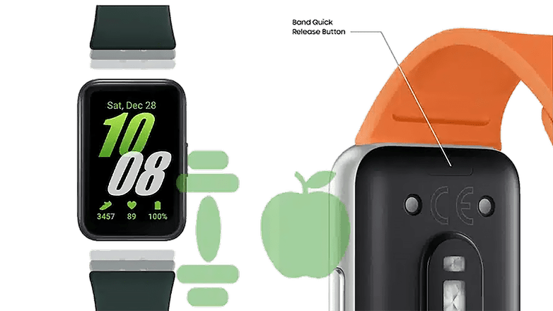 Le Galaxy Fit 3 est doté d'un bouton de déverrouillage rapide permettant d'attacher des bracelets ou des bandes. / Gadgets & Wearables Le Galaxy Fit 3 est doté d'un bouton de déverrouillage rapide permettant d'attacher des bracelets ou des bandes. / Gadgets & Wearables