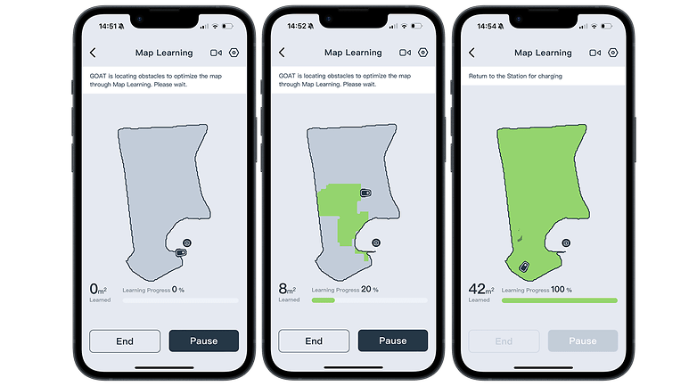 Mapping the area you want to mow does not take too long. Mapping the area you want to mow does not take too long.